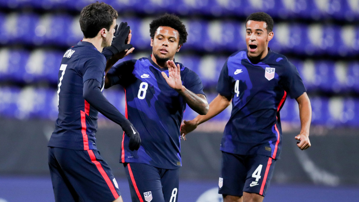 USMNT's Gio Reyna, Weston McKennie and Tyler Adams